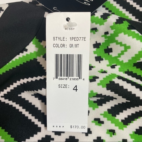 NWT Jax Geometric Color-block Dress. Size 4 - Picture 7 of 9
